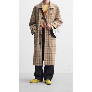 Zara: Plaid Trench X Harry Lambert Nwot
